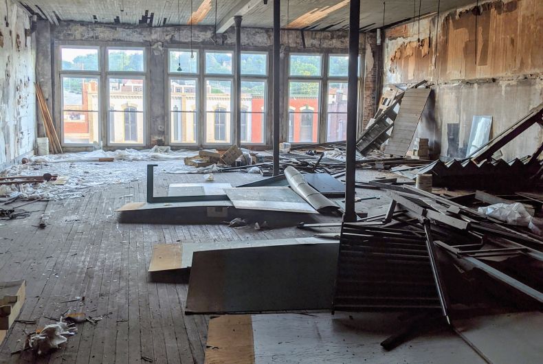 Construction inside a building