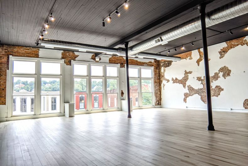 Inside an empty building