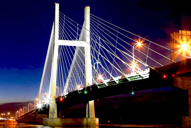 Bridge Lighted Downtown