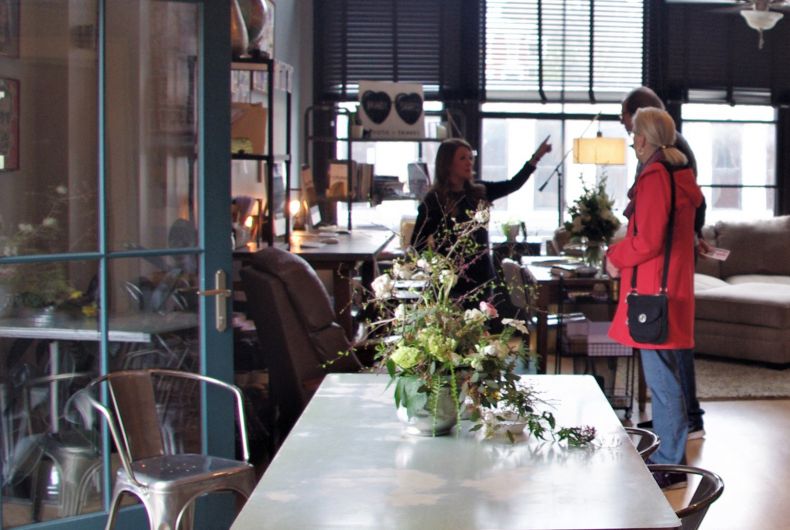 People standing in a store