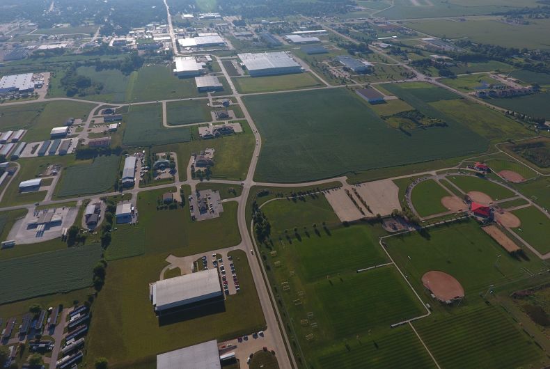A bird's eye view of Flint Ridge Business Park