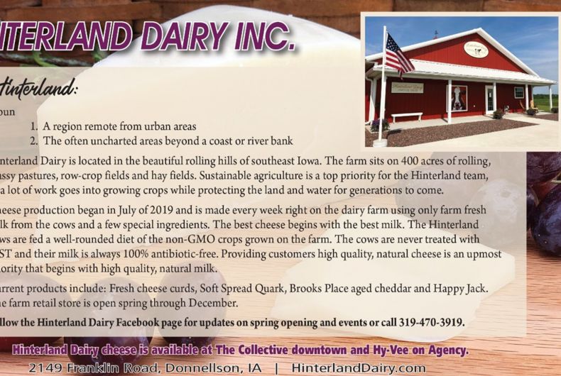 Hinterland Dairy Member of the Month