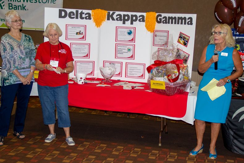 A booth at the teacher's appreciation
