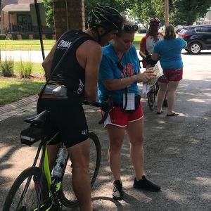 thumbnail image of Volunteers at a bike event