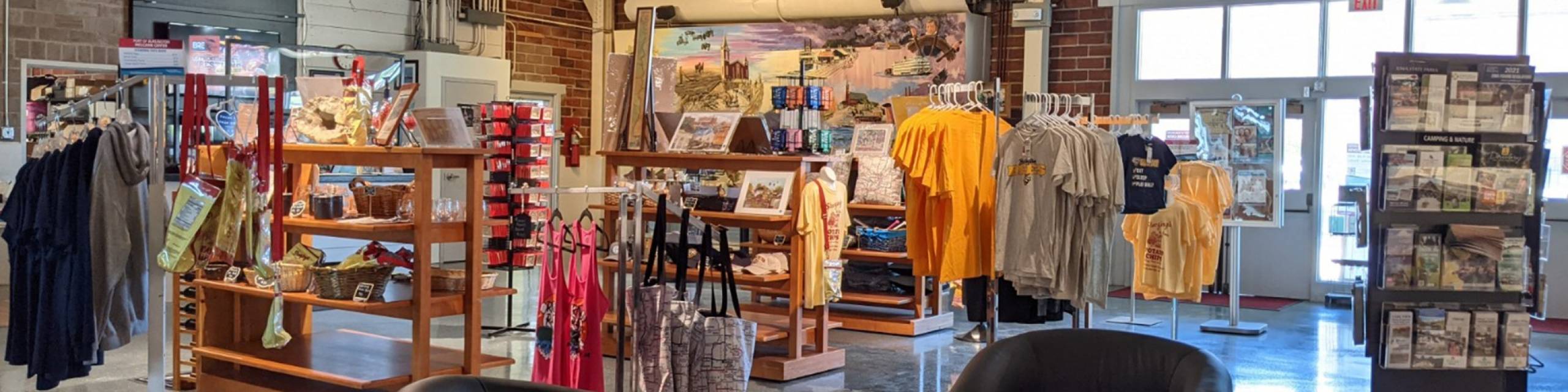 Store merchendise in welcome center